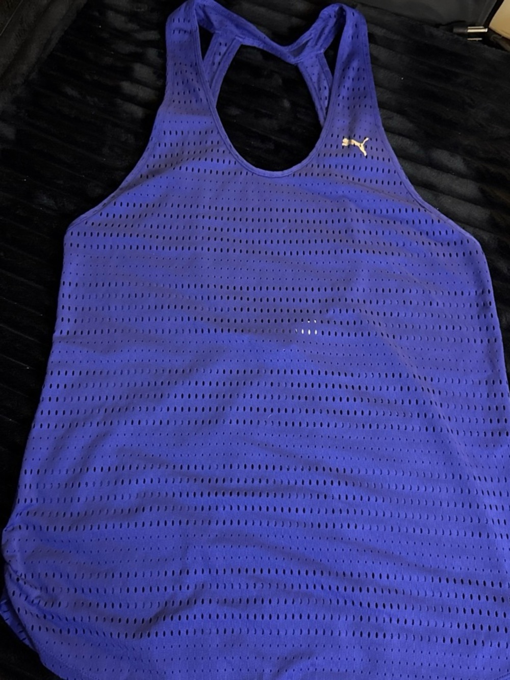 Puma Women's Electric Blue Mesh Racerback Tank